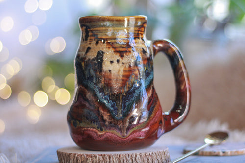 01-B+ Desert Oasis Barely Flared Textured Divot Mug - TOP SHELF NEXT LEVEL, 21 oz.