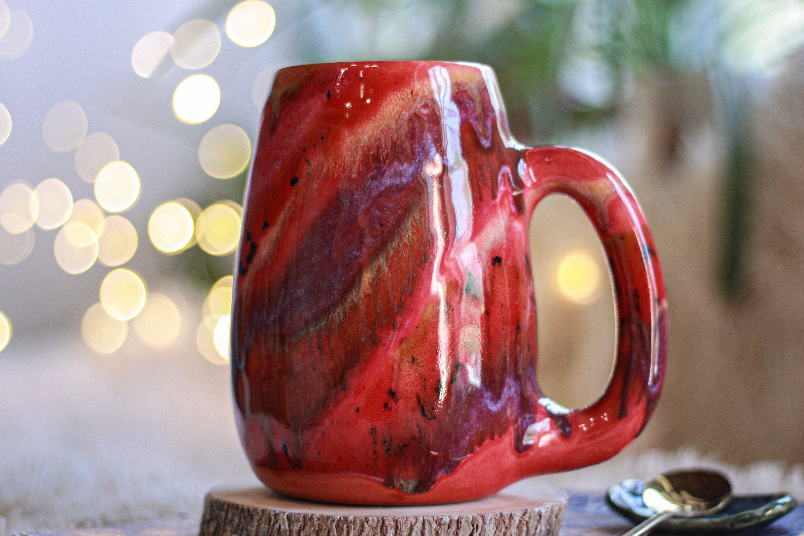 01-B Vibrant Red EXPERIMENT Mug - TOP SHELF, 21 oz.