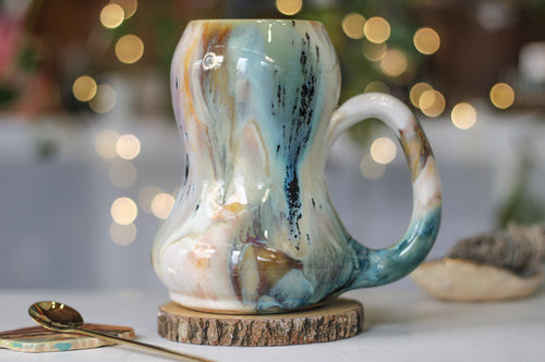 01-B Soft Earth Series PROTOTYPE Acorn Gourd Mug - TOP SHELF, 27 oz.