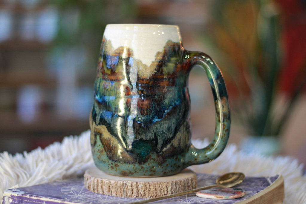01-A Green Mountain Magic Textured Mug - TOP SHELF, 24 oz.