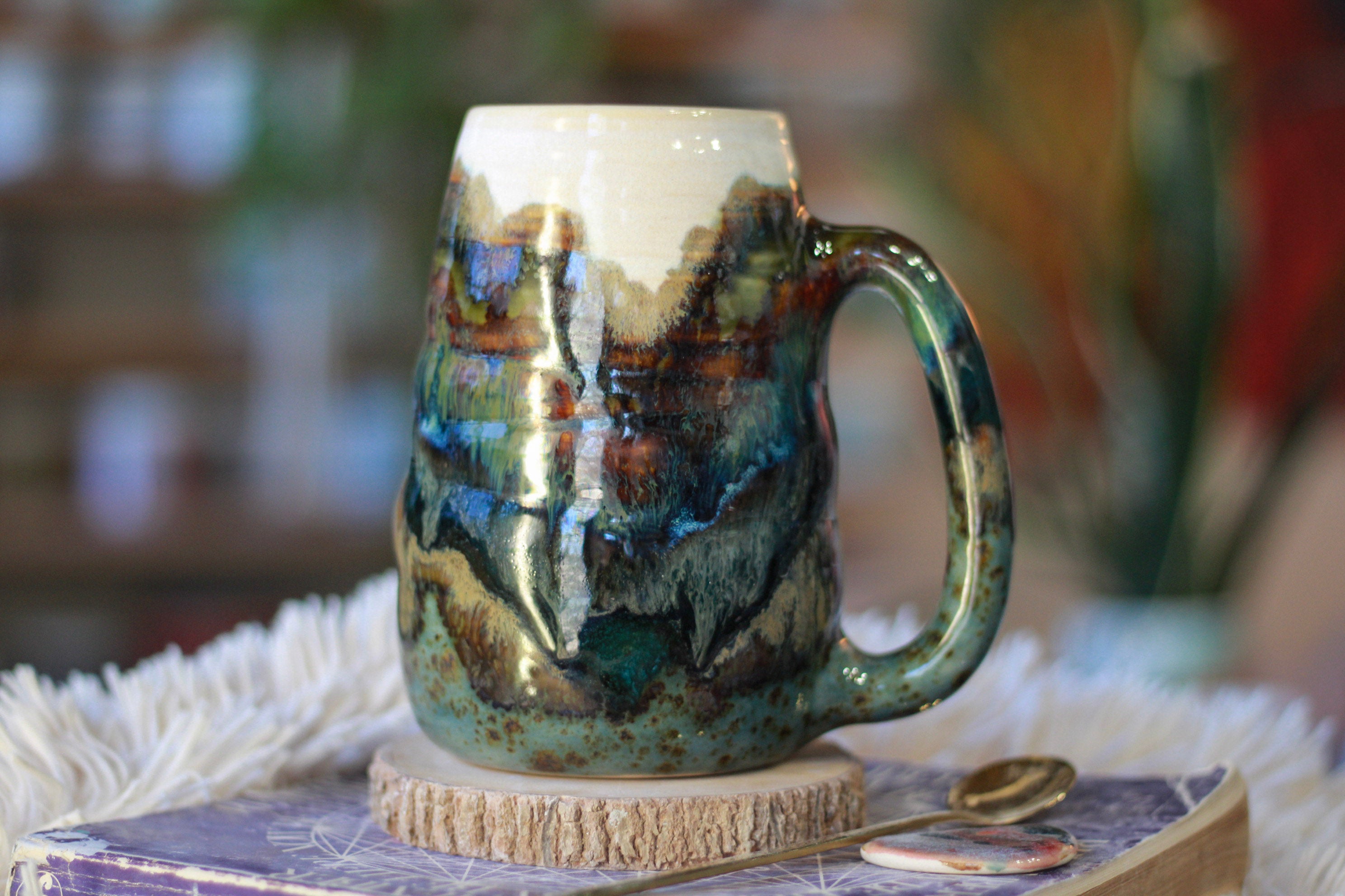 01-A Green Mountain Magic Textured Mug - TOP SHELF, 24 oz.