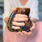 01-B Molten Cheetah Gourd Mug, TOP SHELF - 24 oz.