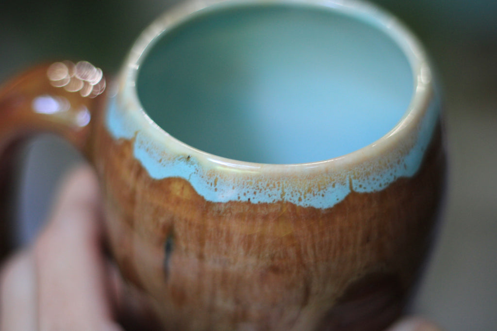 07-E EXPERIMENT Textured Gourd Mug, 18 oz.