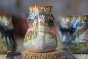 01-D Pastel 'FLOW' Barely Flared Textured Divot Mug, 22 oz. (This listing is for one mug)
