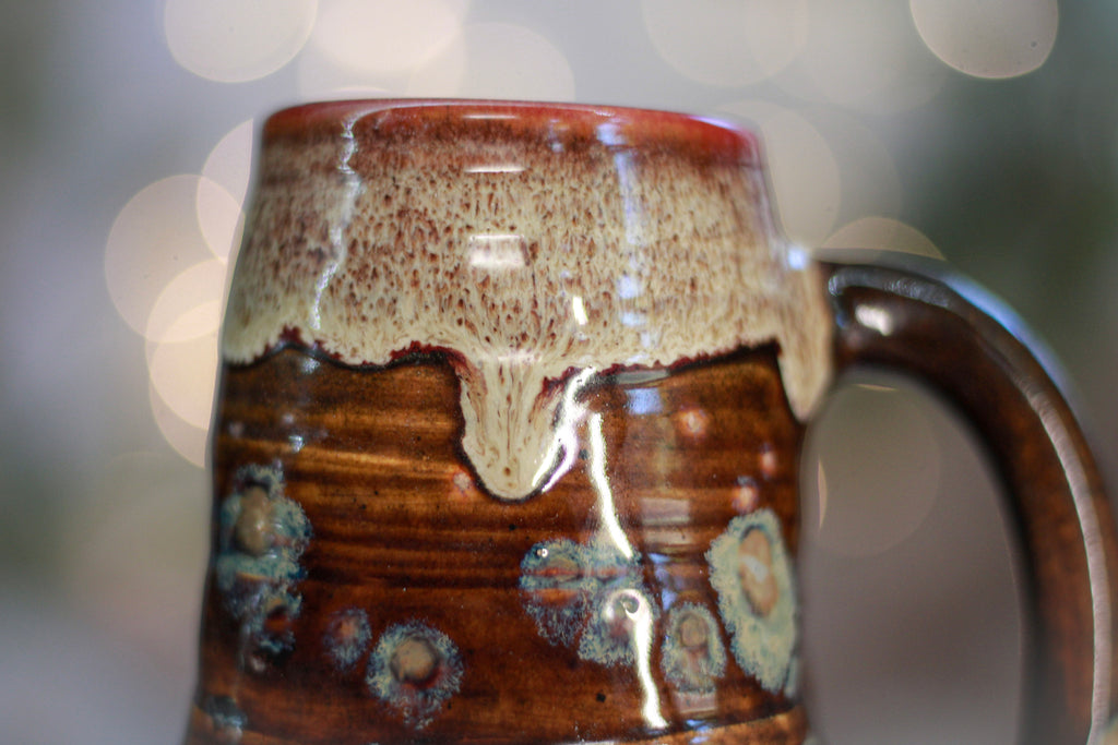 11-TESTER Root Beer Dad Textured Divot Mug, 16 oz.