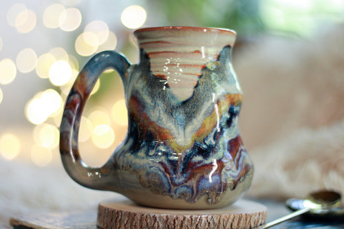 07-C EXPERIMENT Barely Flared Textured Divot Mug, 16 oz.