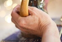 Load image into Gallery viewer, 07-C Amber 'FLOW' Gourd Mug Variation  - MISFIT, 18 oz. - 25% off