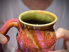 08-E Magenta Grotto Variation Curvy Mug, 15 oz.