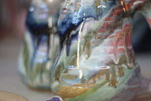 01-D Pastel 'FLOW' Barely Flared Textured Divot Mug, 22 oz. (This listing is for one mug)