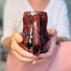08-B Dragon's Blood Agate Gourd Mug, TOP SHELF - 24 oz.