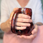 08-B Dragon's Blood Agate Gourd Mug, TOP SHELF - 24 oz.