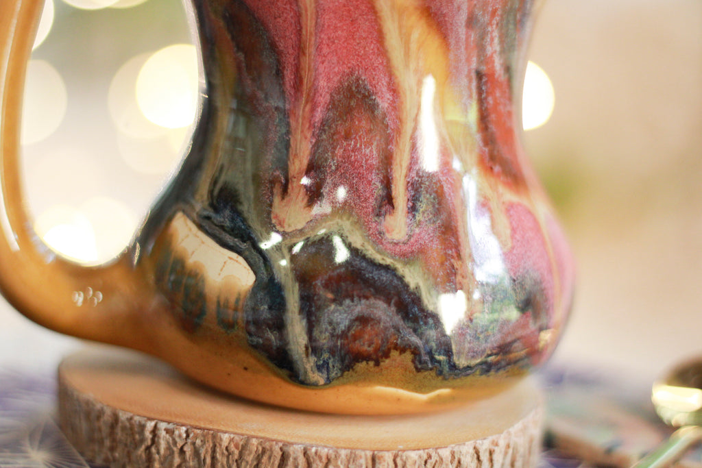 07-C Amber 'FLOW' Gourd Mug Variation  - MISFIT, 18 oz. - 25% off