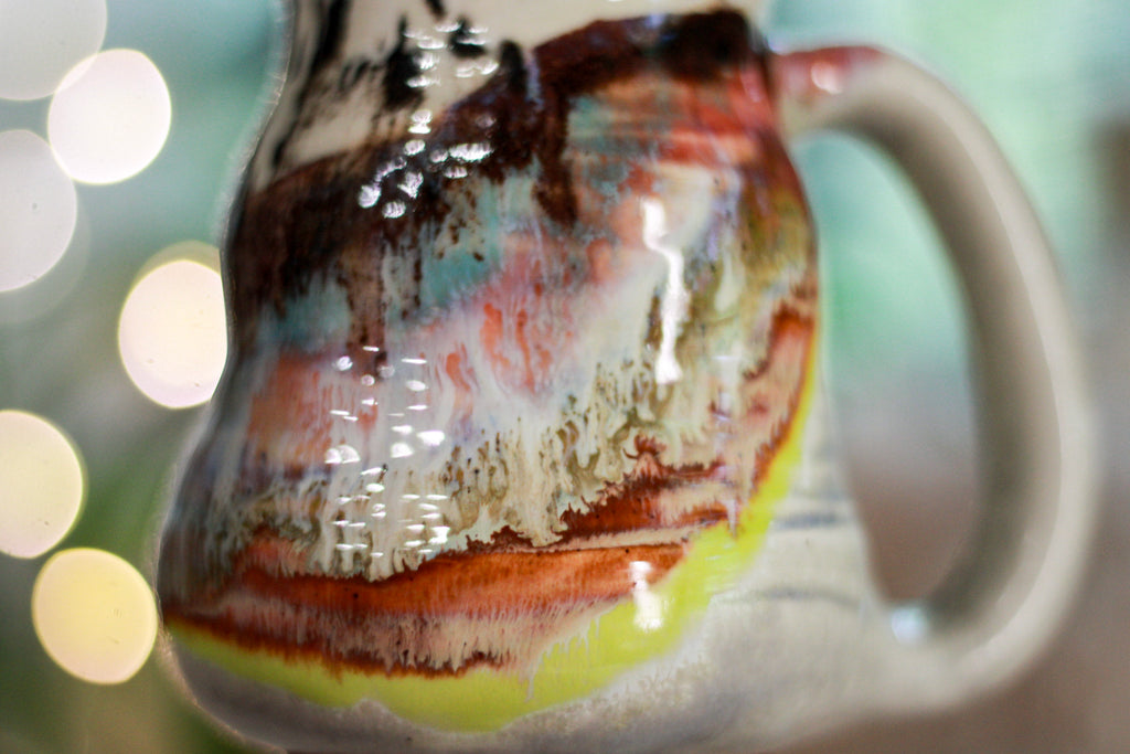 07-F 'FLOW' Barely Flared Textured Divot Mug, 15 oz. (This listing is for one mug)