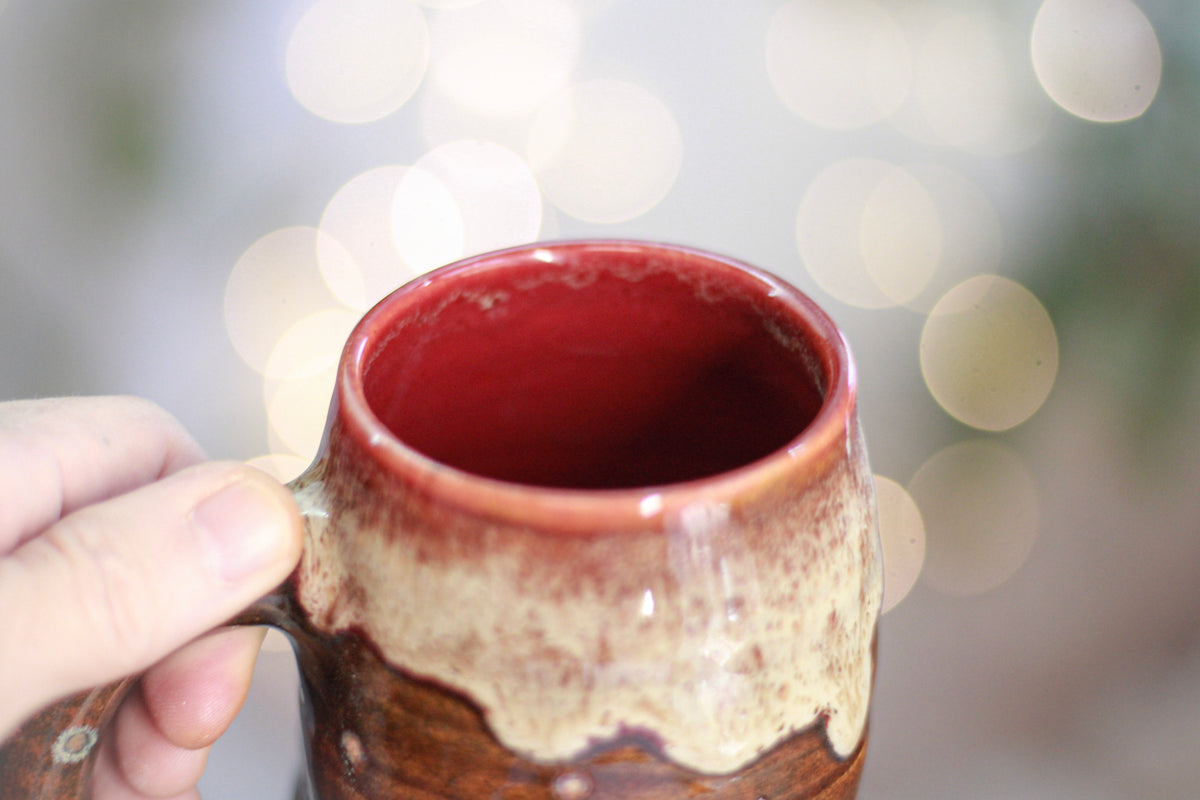 11-TESTER Root Beer Dad Textured Divot Mug, 16 oz.