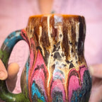 08-B Molten Cheetah Curvy Mug, TOP SHELF - 21 oz.