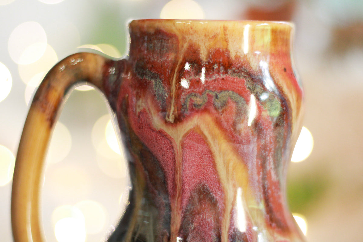 07-C Amber 'FLOW' Gourd Mug Variation  - MISFIT, 18 oz. - 25% off
