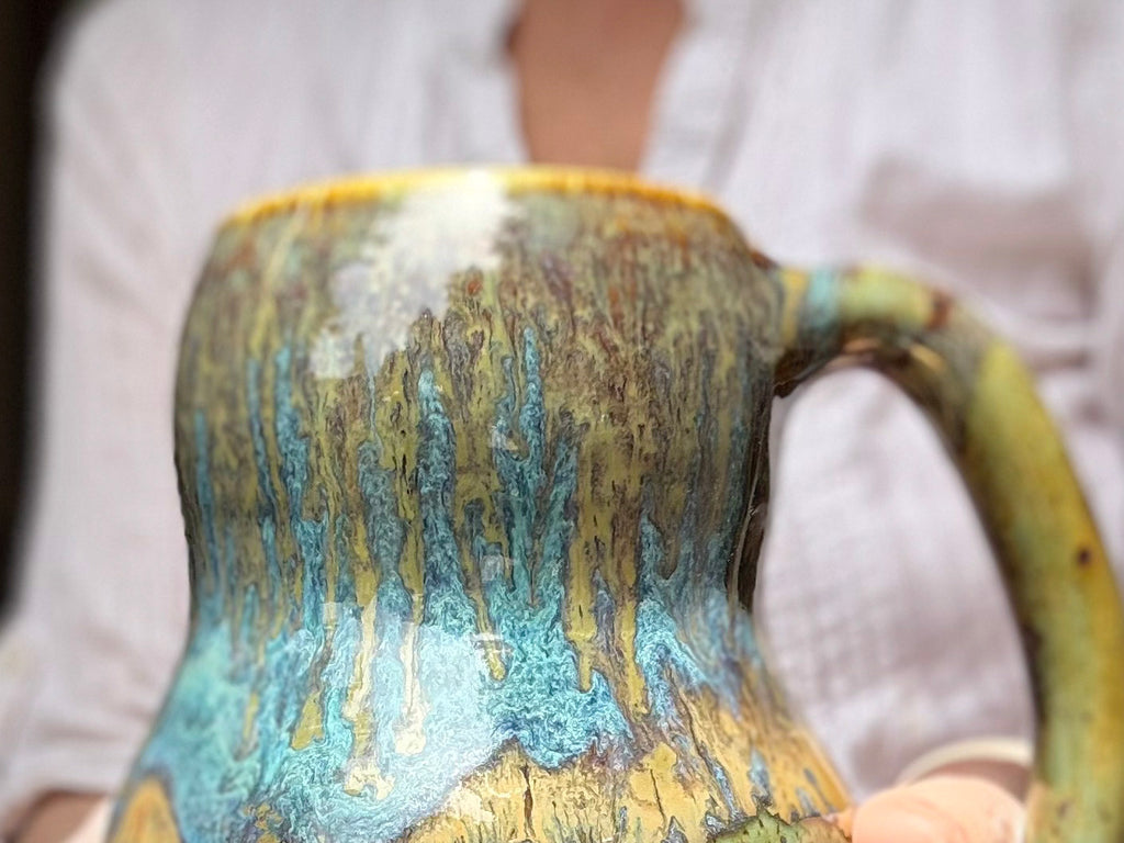 09-D Mossy Wave Gourd Mug, 24 oz.