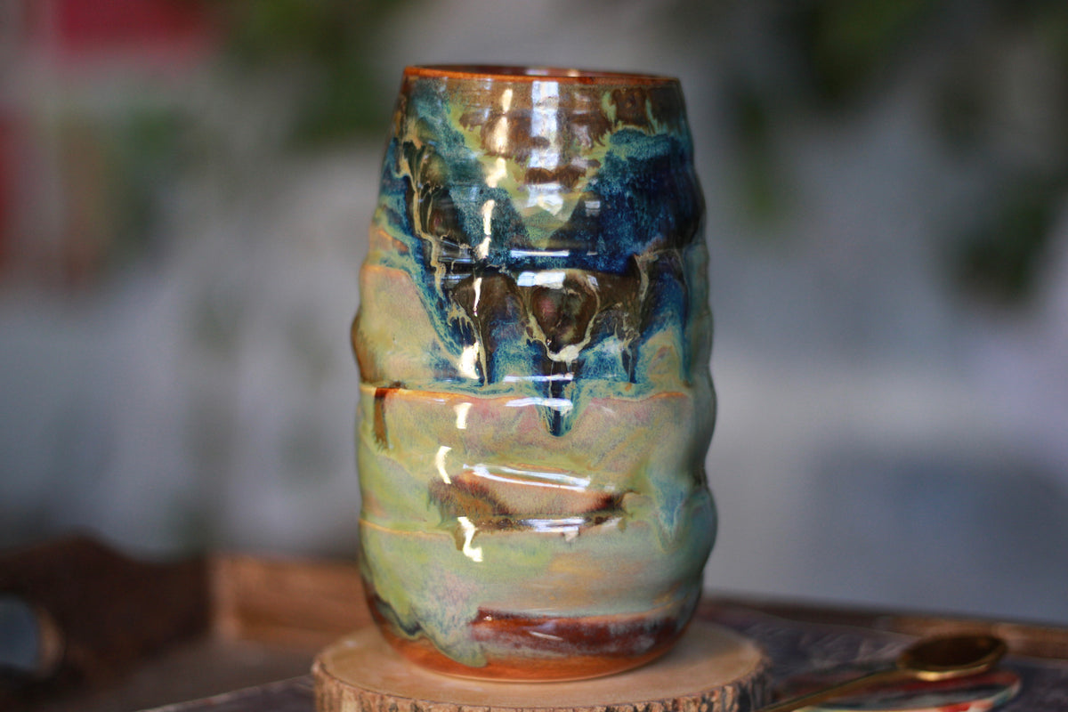 09-E Messy Grace Textured Mug, 22 oz.