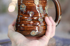 11-TESTER Root Beer Dad Textured Divot Mug, 16 oz.
