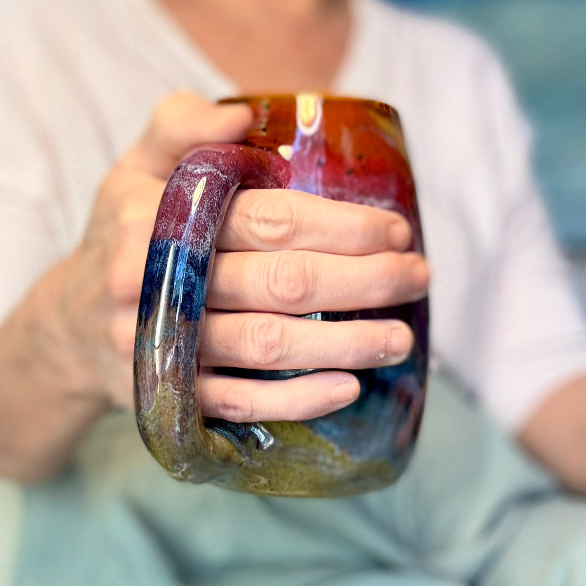 08-C Earthy Rainbow Slender Mug, 24 oz.