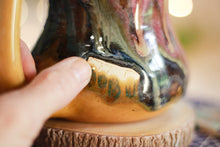 Load image into Gallery viewer, 07-C Amber 'FLOW' Gourd Mug Variation  - MISFIT, 18 oz. - 25% off