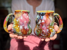 Load image into Gallery viewer, 09-E Earthy Whimsy Cuddle Mug, 15-16 oz (This listing is for one mug)