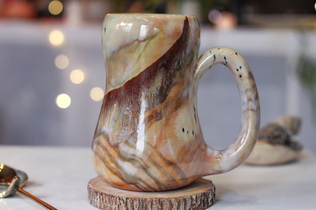 10-B Soft Earth Series PROTOTYPE Gourd Mug, 21 oz.