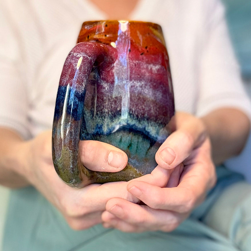 08-C Earthy Rainbow Slender Mug, 24 oz.