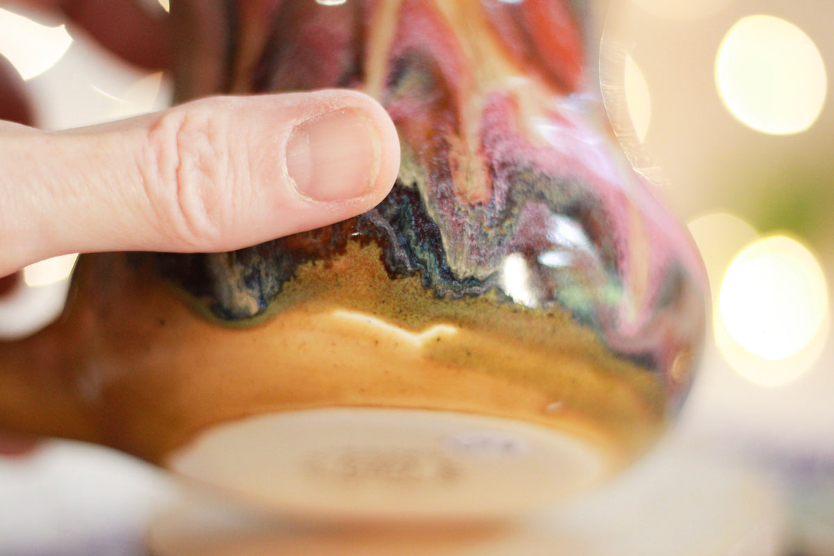 07-C Amber 'FLOW' Gourd Mug Variation  - MISFIT, 18 oz. - 25% off