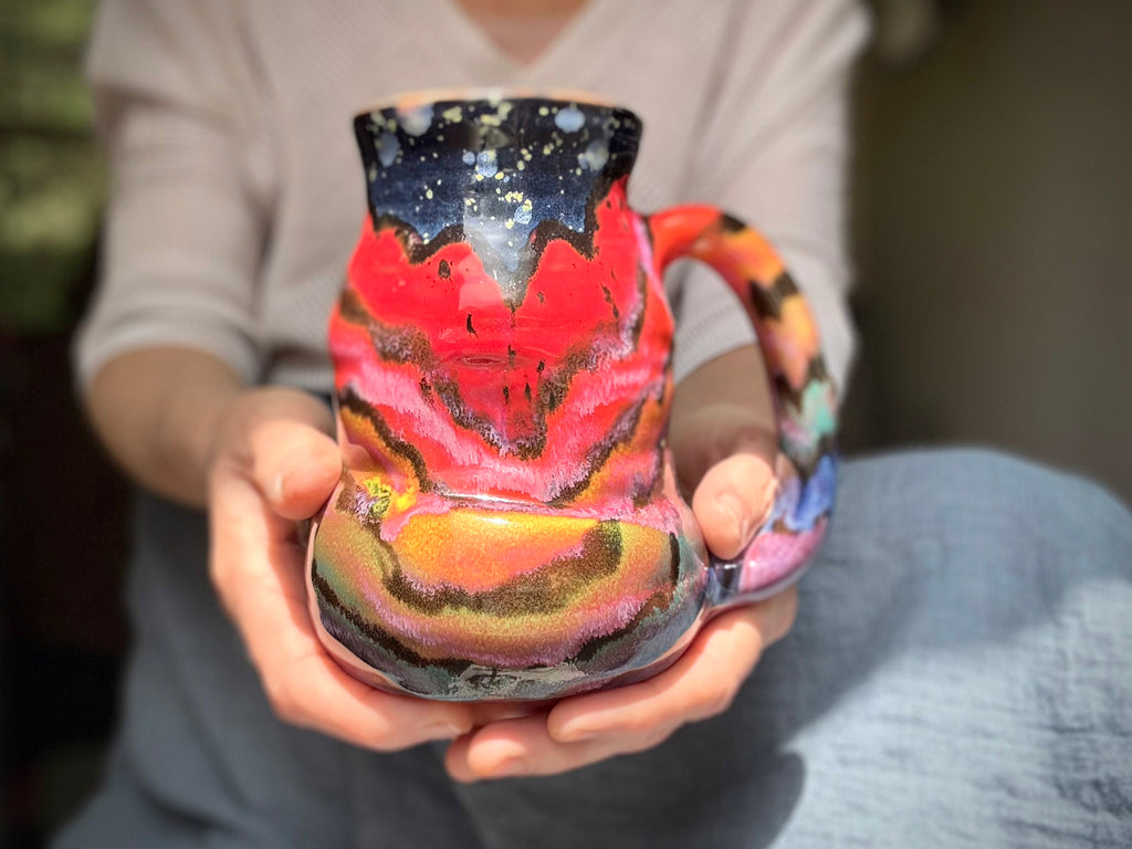 10-A Rainbow Family Variation Cuddle Mug, 24 oz.