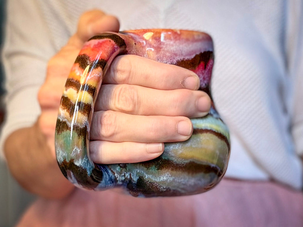 10-C Rainbow Family Mid Mod Mug, 16 oz.