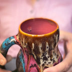 08-B Molten Cheetah Curvy Mug, TOP SHELF - 21 oz.