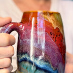 08-C Earthy Rainbow Slender Mug, 24 oz.