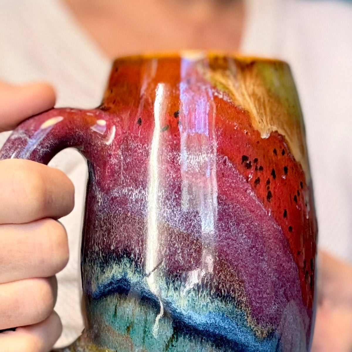 08-C Earthy Rainbow Slender Mug, 24 oz.