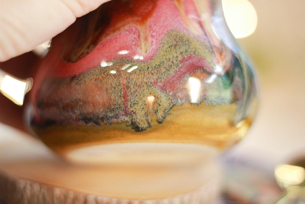 07-C Amber 'FLOW' Gourd Mug Variation  - MISFIT, 18 oz. - 25% off