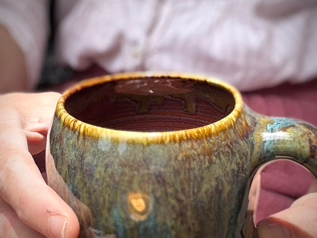 09-D Mossy Wave Gourd Mug, 24 oz.