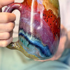 08-C Earthy Rainbow Slender Mug, 24 oz.