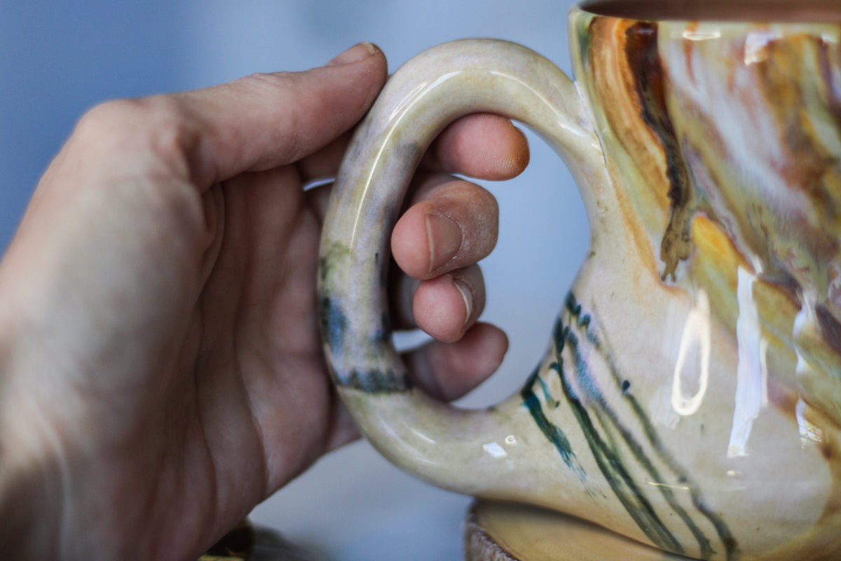 08-D Soft Earth Series EXPERIMENT Gourd Mug - MINOR MISFIT, 15 oz. - 10% off