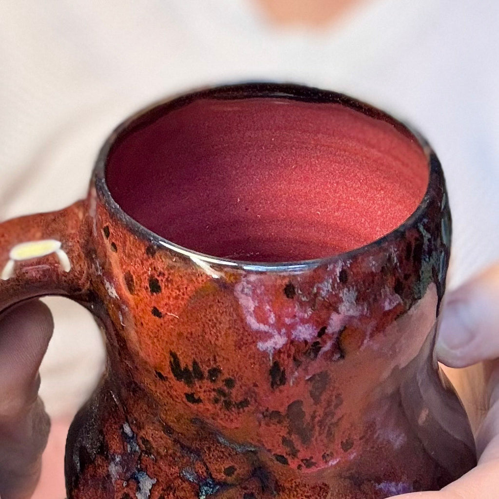 08-B Dragon's Blood Agate Gourd Mug, TOP SHELF - 24 oz.
