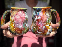 Load image into Gallery viewer, 09-E Earthy Whimsy Cuddle Mug, 15-16 oz (This listing is for one mug)