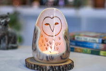 Load image into Gallery viewer, 09-D Soft Earth Series PROTOTYPE Owl Candleholder