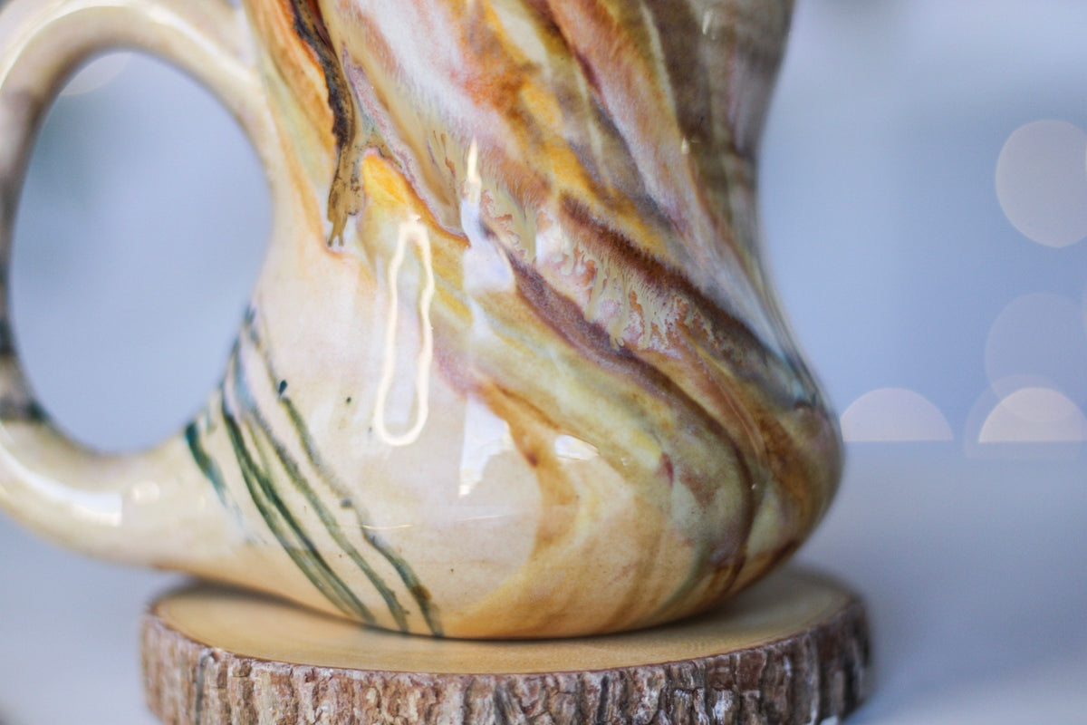 08-D Soft Earth Series EXPERIMENT Gourd Mug - MINOR MISFIT, 15 oz. - 10% off