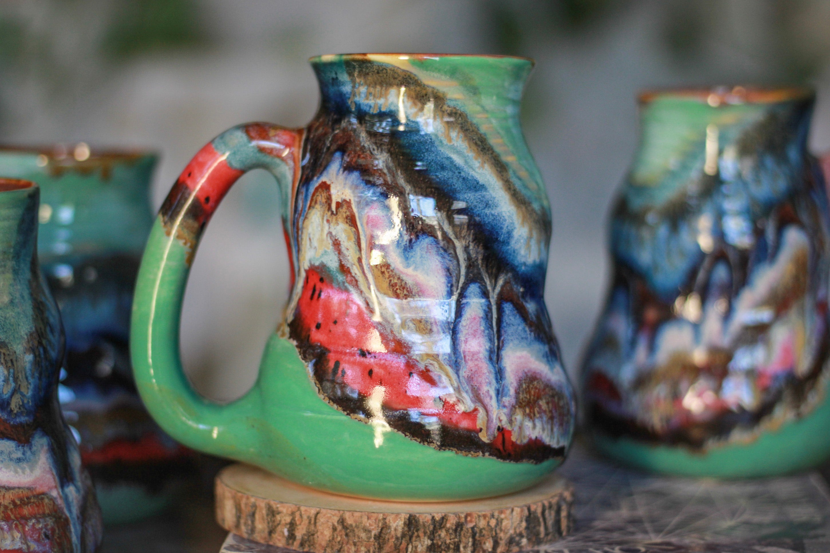 01-C 'FLOW' Barely Flared Textured Divot Mug - TOP SHELF, 22 oz