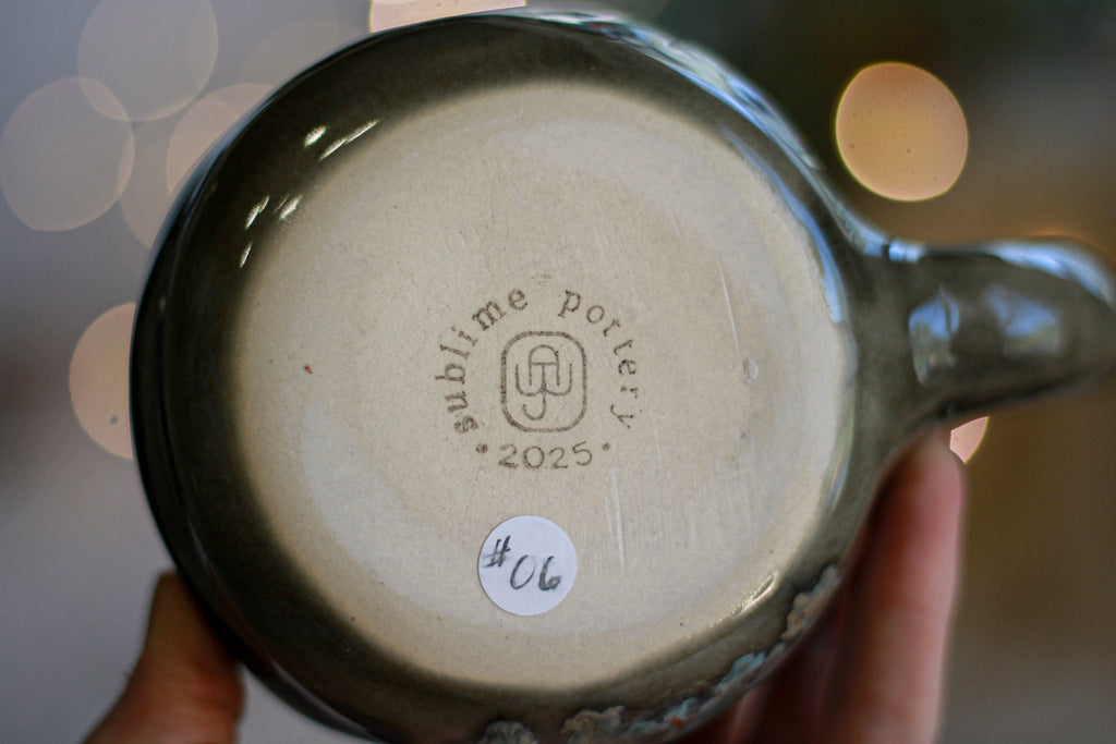 06-A Green Mountain Barely Flared Textured Divot Mug - TOP SHELF, 20 oz.