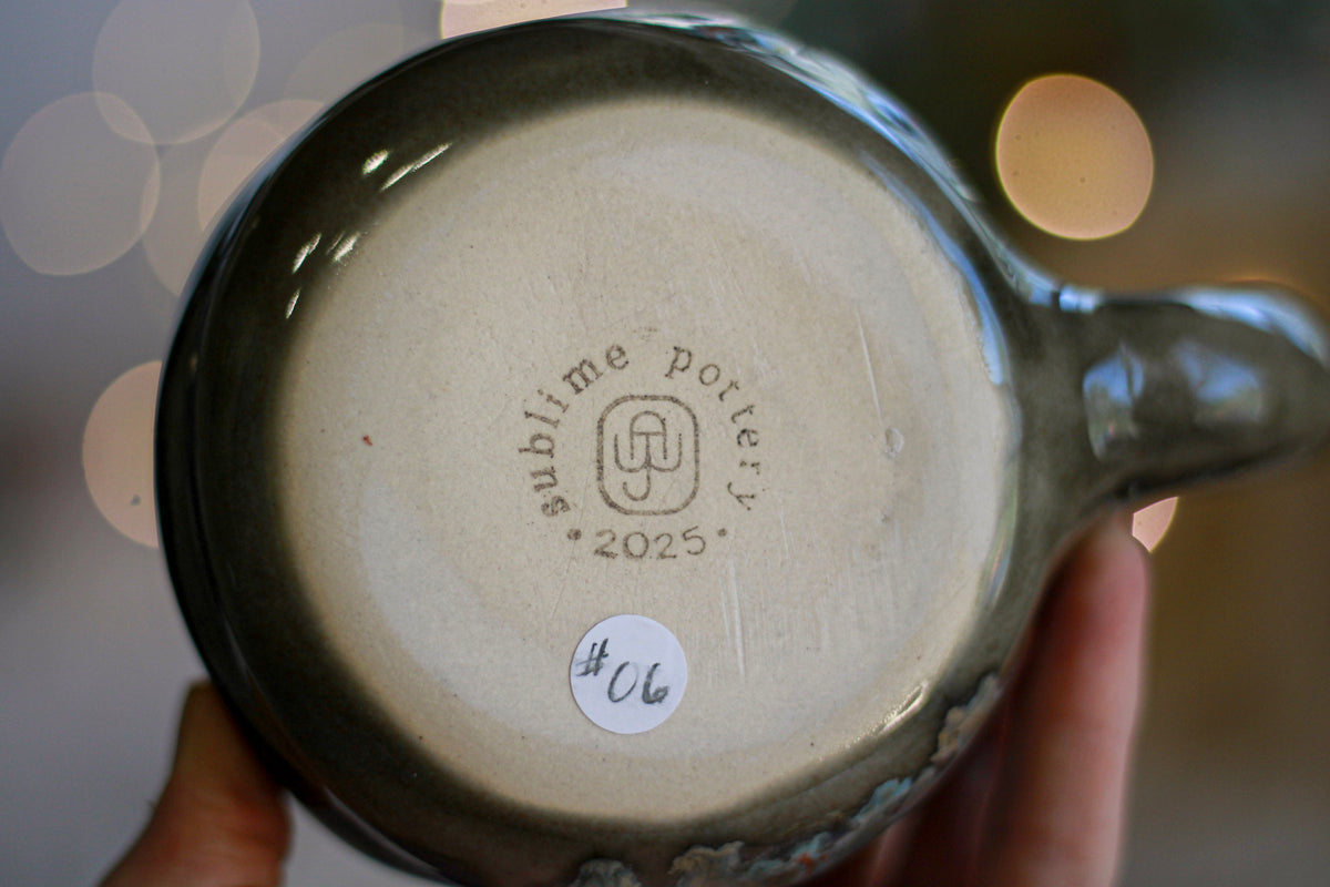 06-A Green Mountain Barely Flared Textured Divot Mug - TOP SHELF, 20 oz.