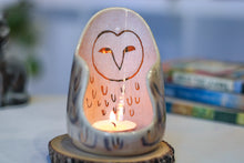Load image into Gallery viewer, 09-D Soft Earth Series PROTOTYPE Owl Candleholder