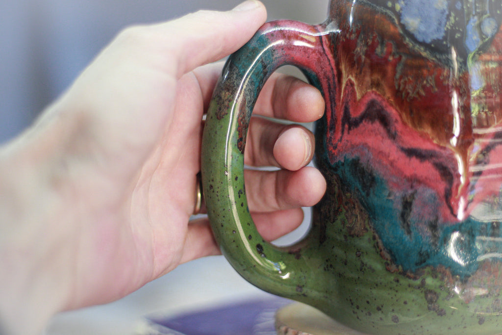 08-B Starry Night Variation Textured Mug, 19 oz