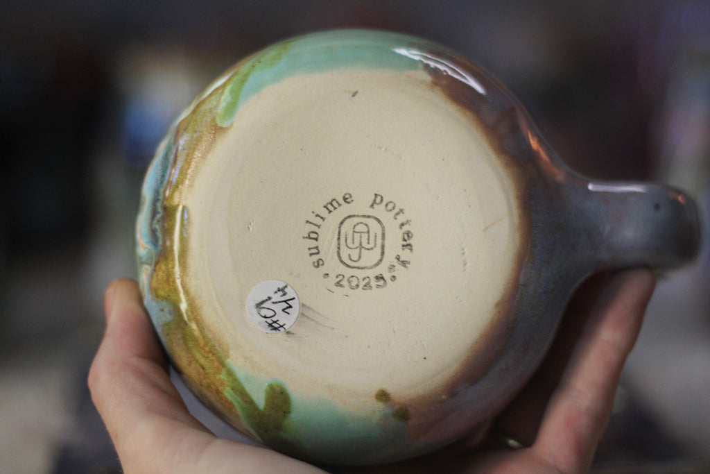 01-D Pastel 'FLOW' Barely Flared Textured Divot Mug, 22 oz. (This listing is for one mug)