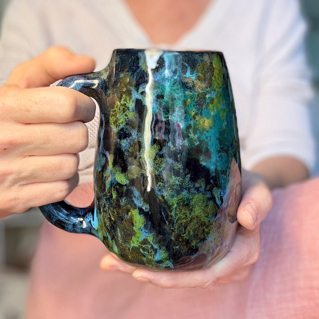 09-B Mossy Agate Mug, TOP SHELF - 25 oz.