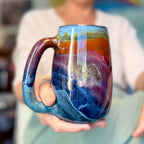 09-C Midnight Rainbow Slender Mug, 24 oz.